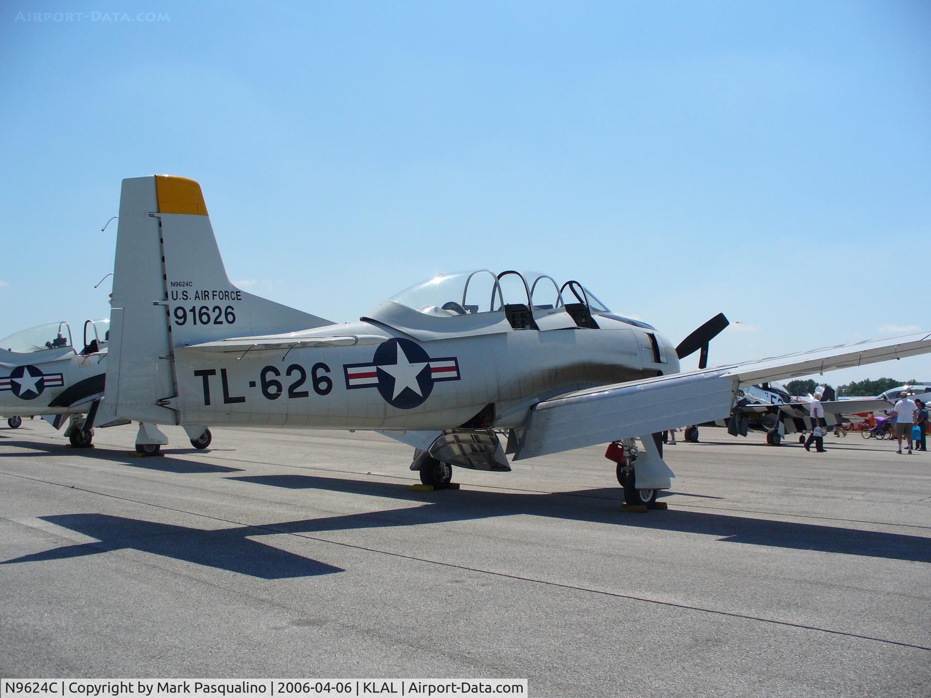 N9624C, 1950 North American T-28A Trojan C/N 159-138, T-28