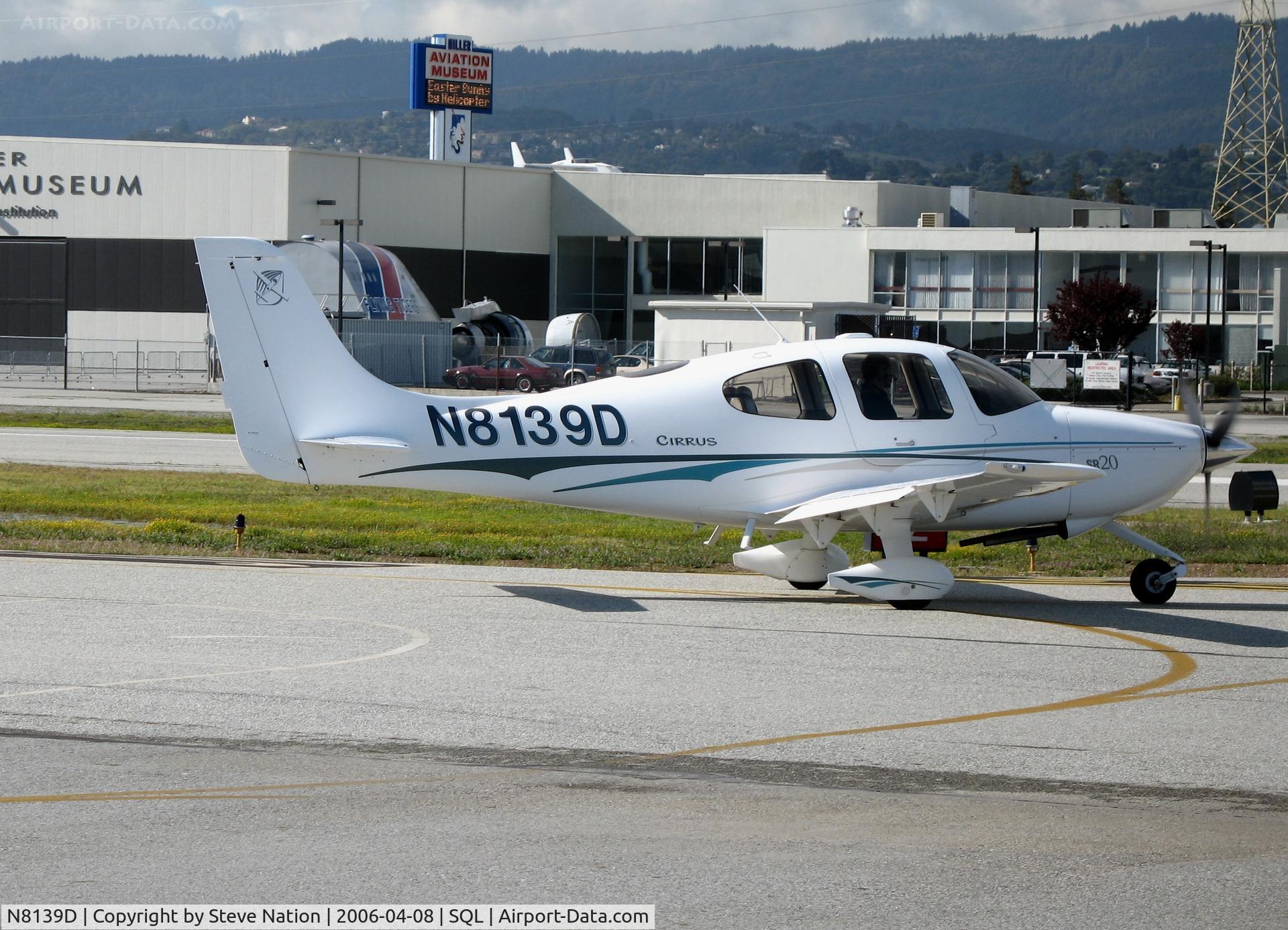 N8139D, 2003 Cirrus SR20 C/N 1368, Lenair Aviation 2003 Cirrus Design SR20 taxying for take-off @ San Carlos Airport, CA in rare spring 2006 sunshine