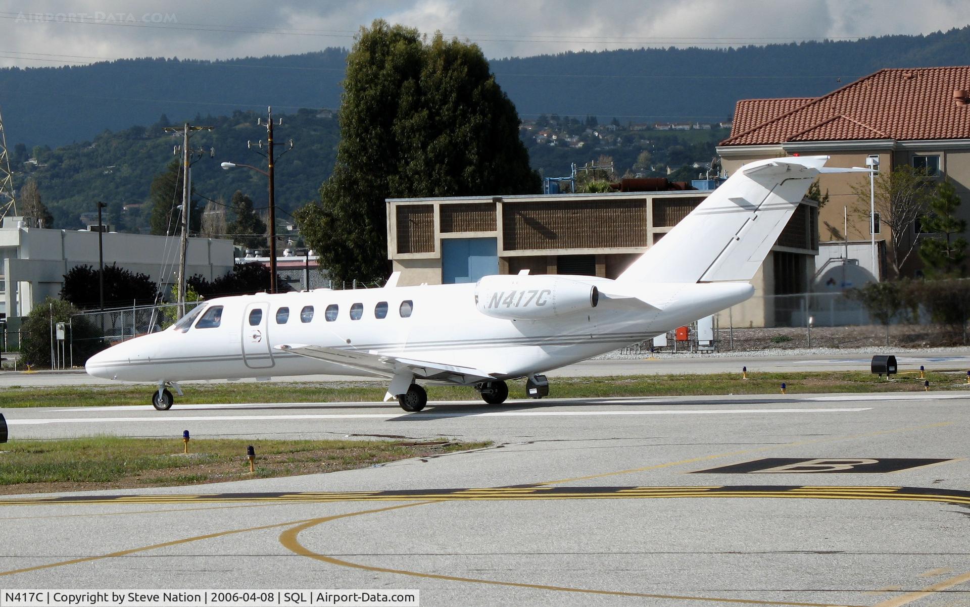 N417C, 2005 Cessna 525B CitationJet CJ3 C/N 525B0006, 2005 Cessna 525B Citation rolling @ San Carlos Airport, CA in rare spring 2006 sunshine