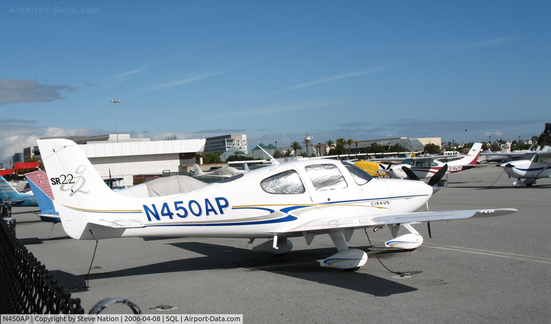 N450AP, 2004 Cirrus SR22 C/N 1028, Lenair Aviation 2004 Cirrus Design SR22 @ San Carlos Airport, CA in rare spring 2006 sunshine