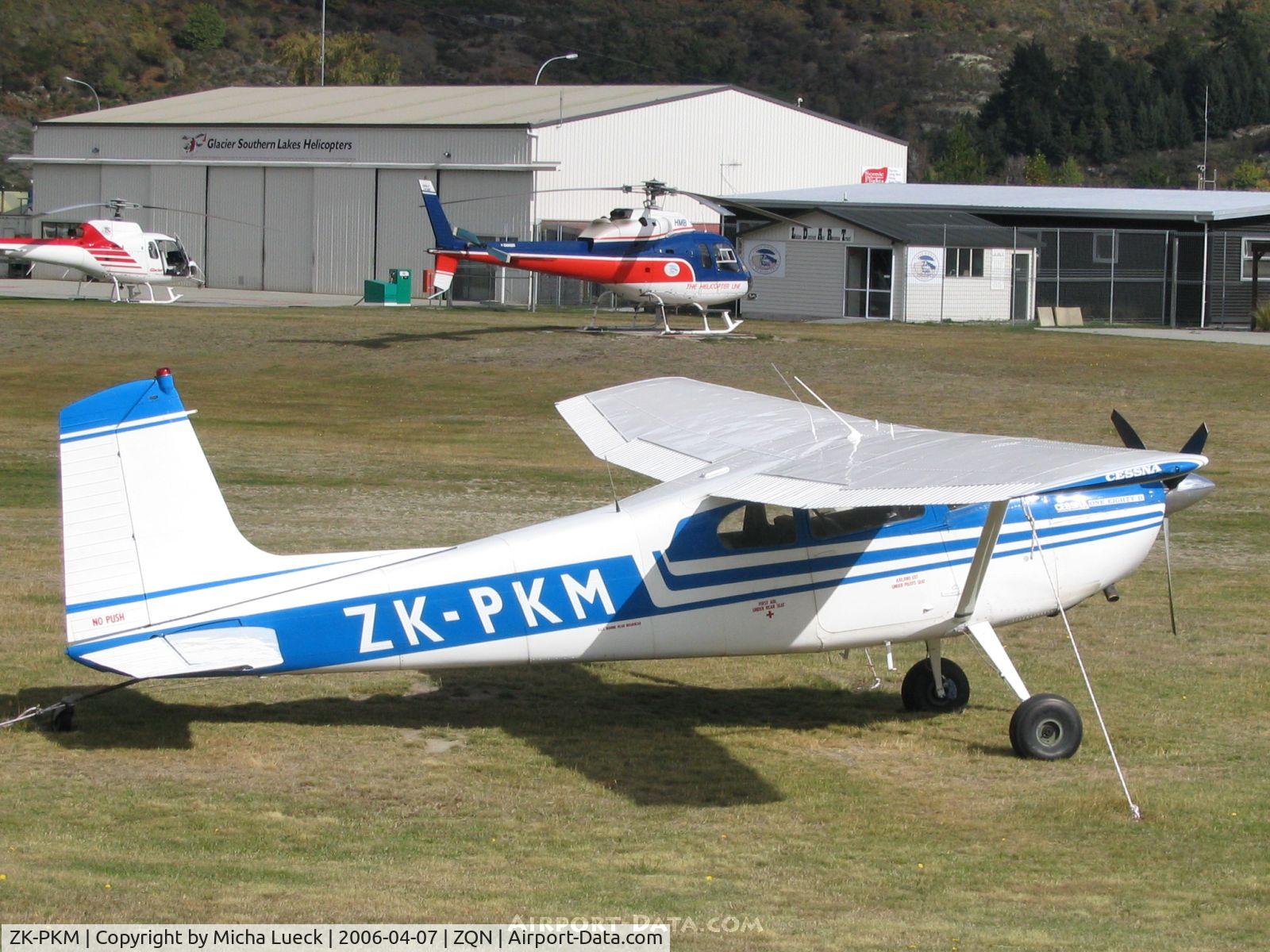 ZK-PKM, Cessna 180D C/N 18050966, Parked at Wakatipu Aero Club