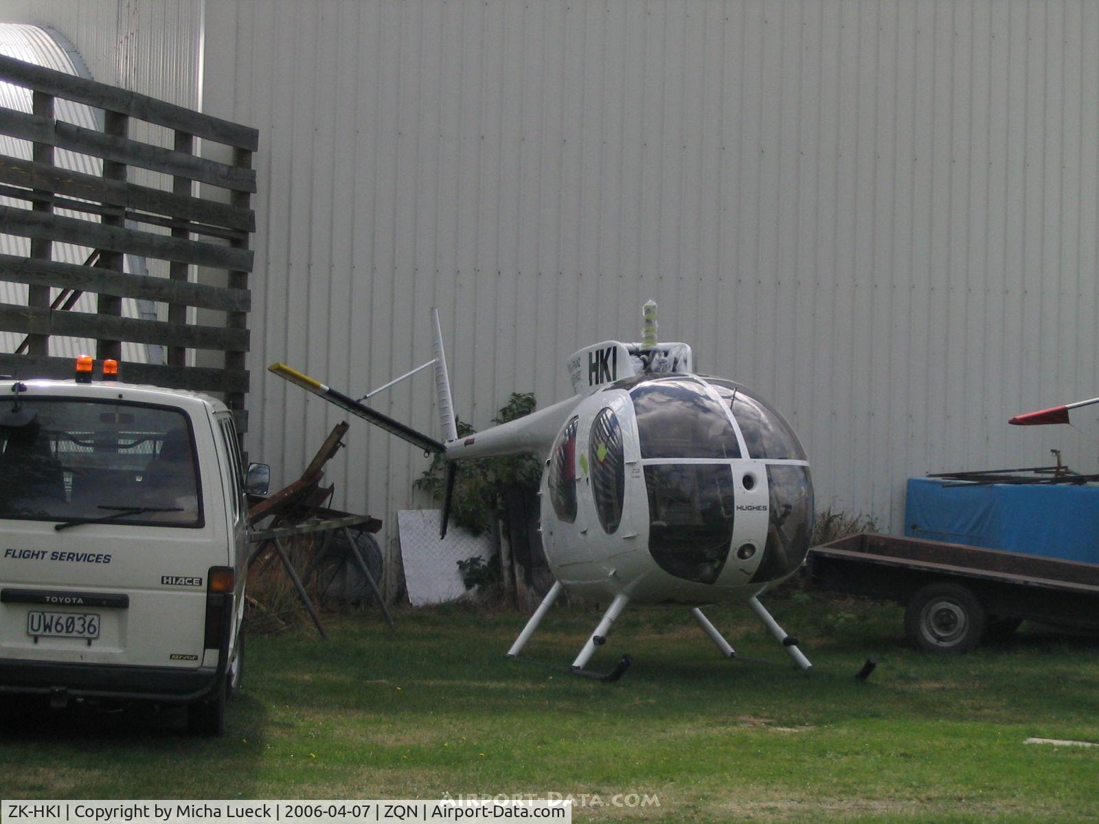 ZK-HKI, Hughes 369HS C/N 860856S, Stored in Queenstown, rotor blades taken off