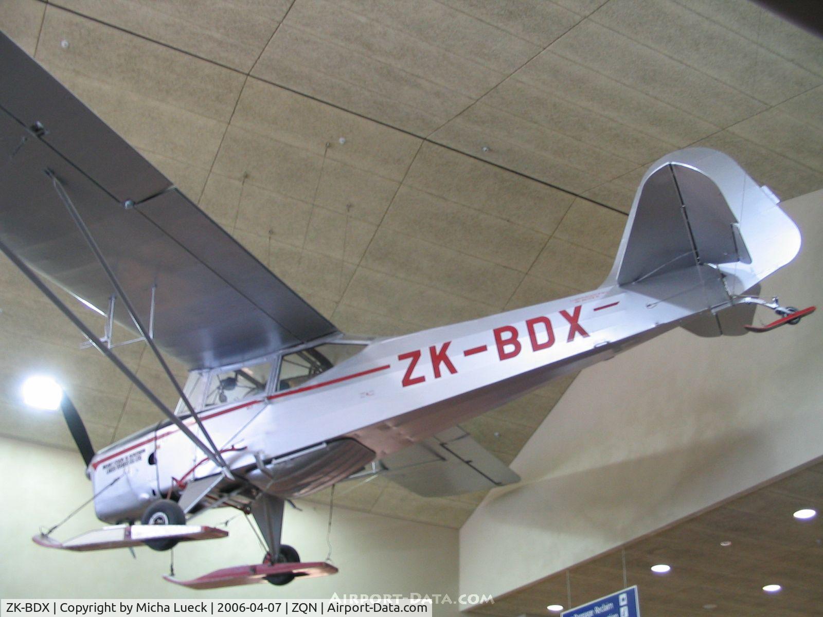 ZK-BDX, Auster J-1A Autocrat C/N 3122, Preserved at Queenstown Franklin Airport