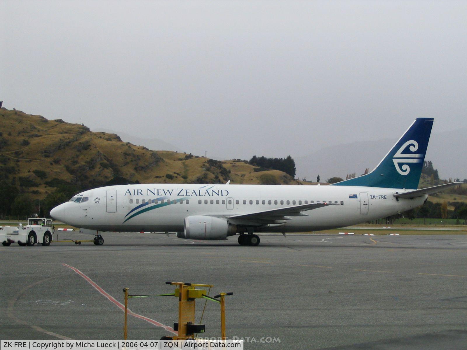 ZK-FRE, 1998 Boeing 737-3U3 C/N 28742, Push-back in Queenstown
