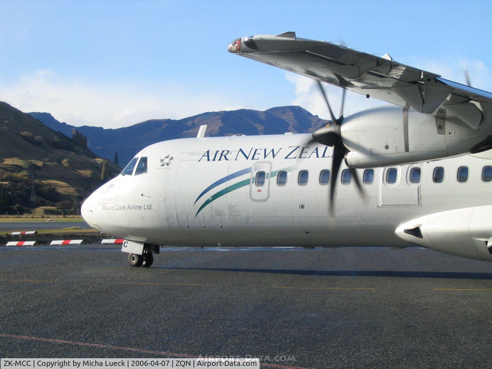 ZK-MCC, 2004 ATR 72-212A C/N 714, ATR 72-500 of Mount Cook Airline (Air New Zealand Link) taxiing to the runway for departure for Christchurch
