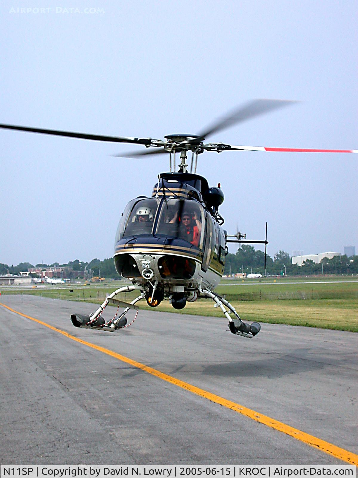 N11SP, 2002 Bell 407 C/N 53530, N11SP departing KROC.