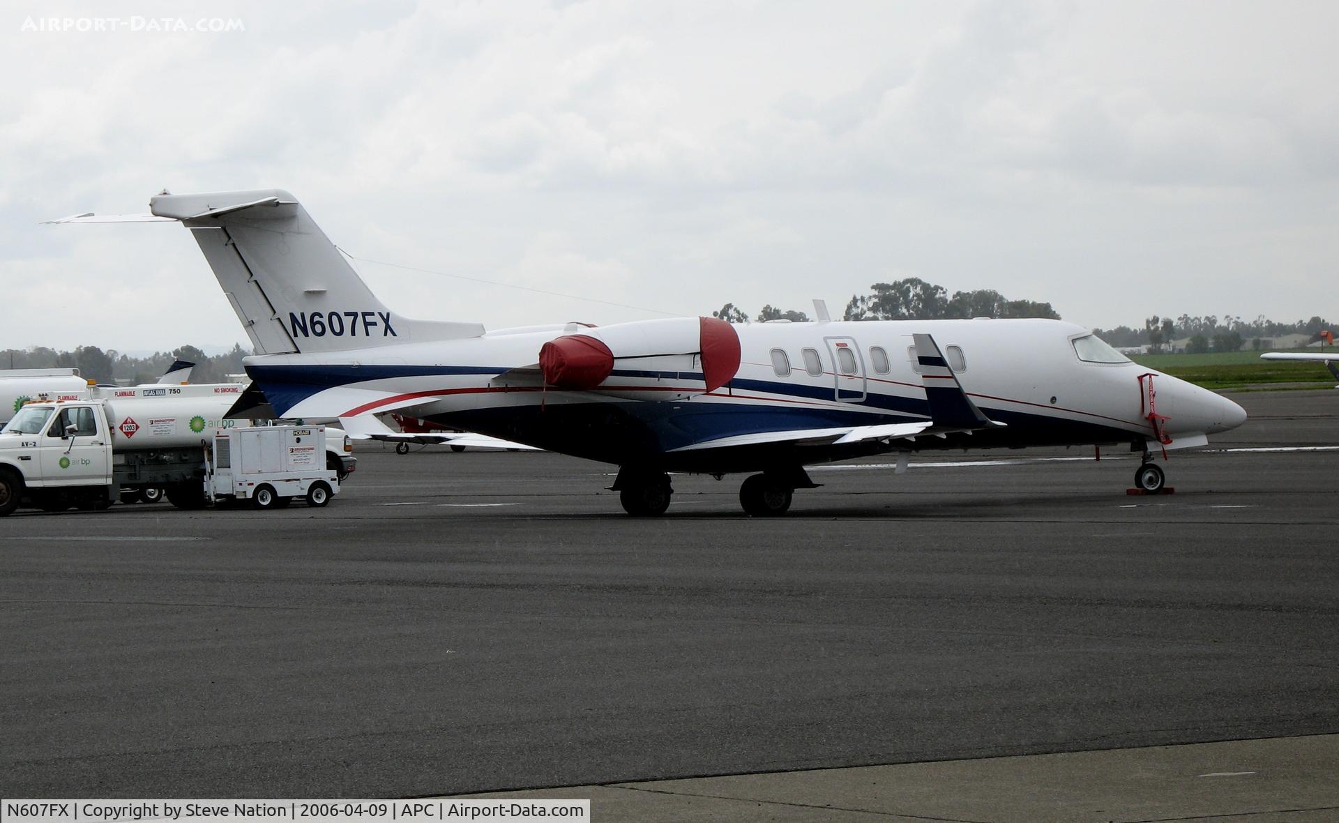 N607FX, 2004 Learjet Inc 45 C/N 2012, FlexJet 2004 Learjet 45 @ rainy Bridgeford A/S ramp Napa County Airport, CA