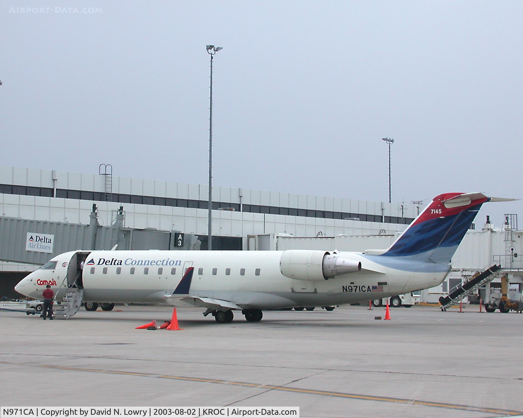 N971CA, 1996 Canadair CRJ-100ER (CL-600-2B19) C/N 7145, N917CA at KROC.
