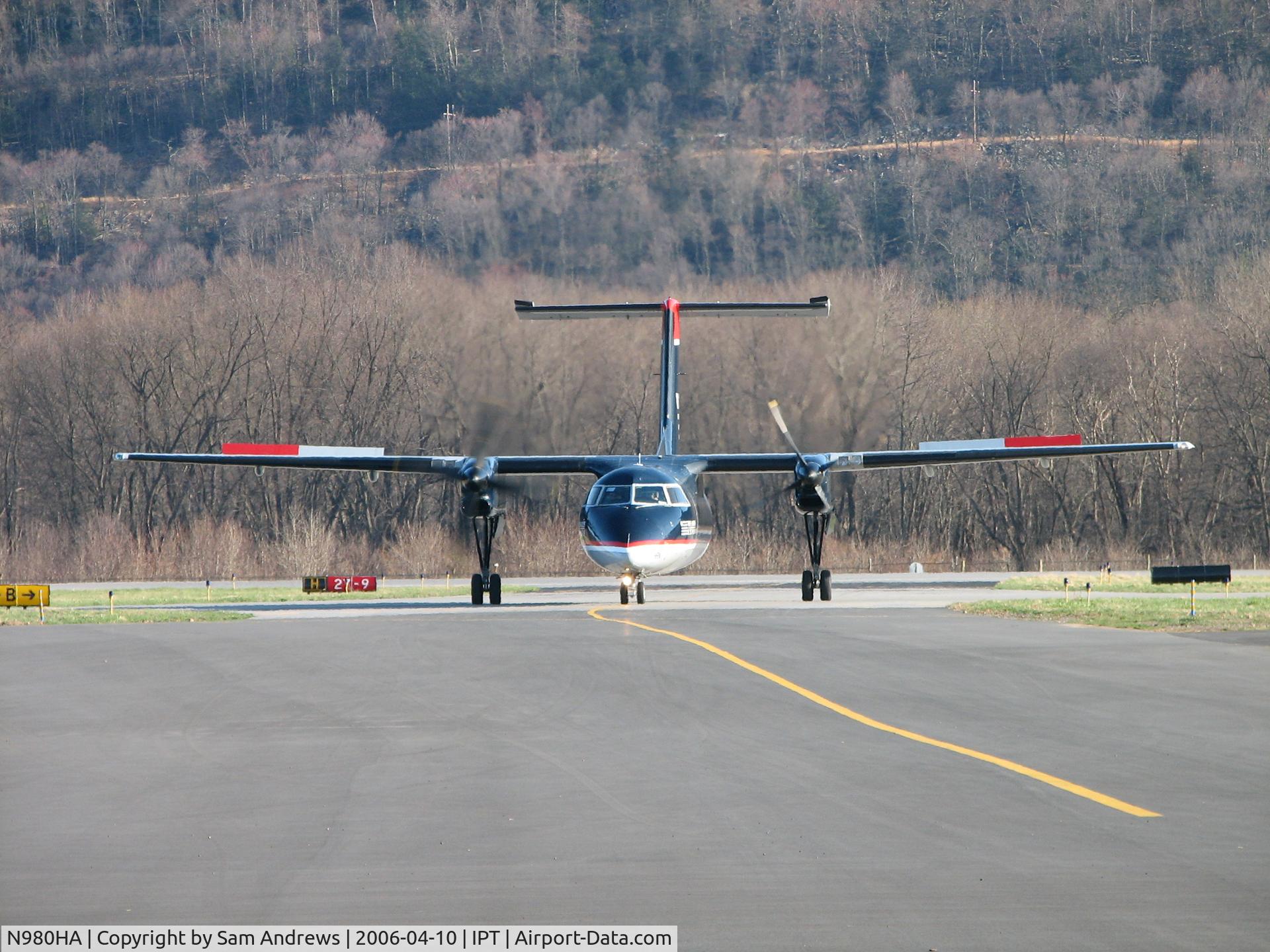 N980HA, 1994 De Havilland Canada DHC-8-102 Dash 8 C/N 376, Just in From Philly Flight4727