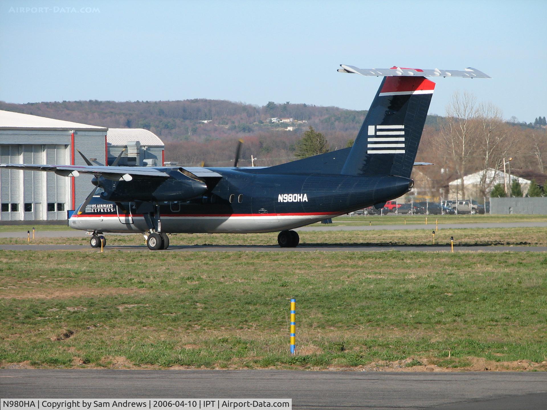 N980HA, 1994 De Havilland Canada DHC-8-102 Dash 8 C/N 376, Best shot but I cut off the left wingtip