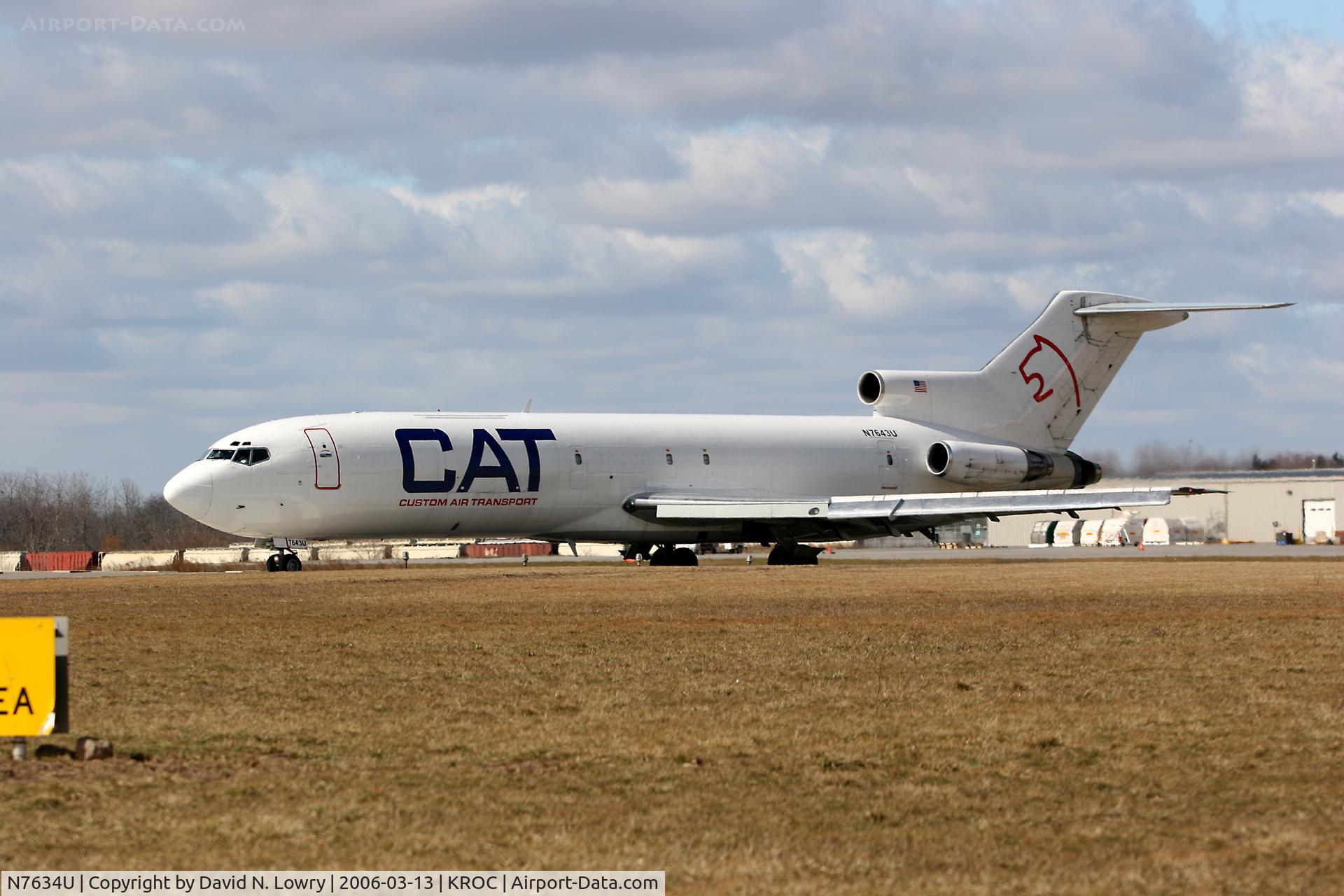N7634U, 1968 Boeing 727-222 C/N 19907, N7634U departs KROC.