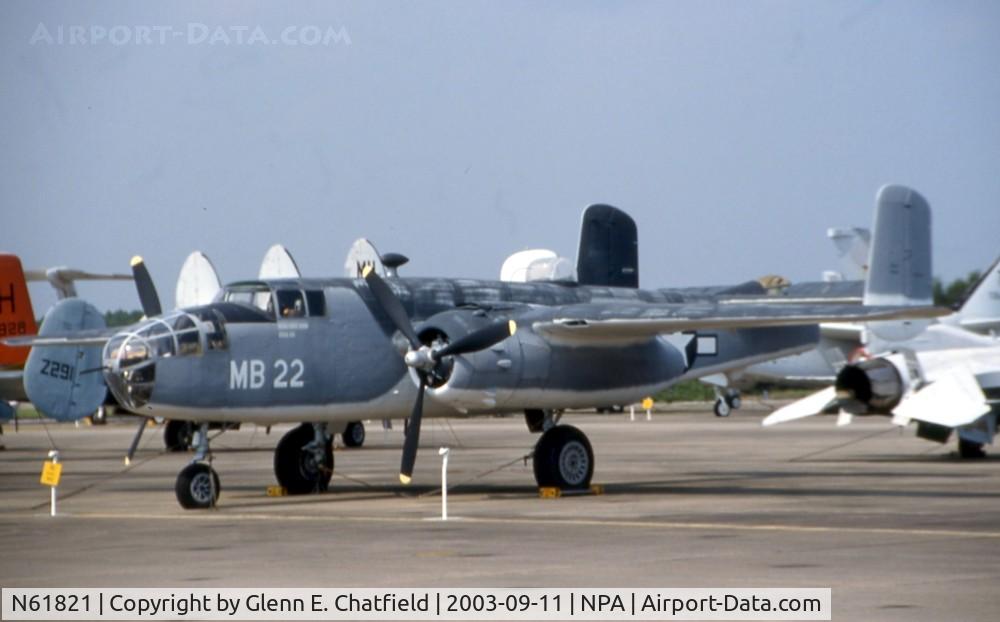 N61821, North American B-25J Mitchell C/N 44-29035, On display at the Naval Aviation Museum Pensacola, FL