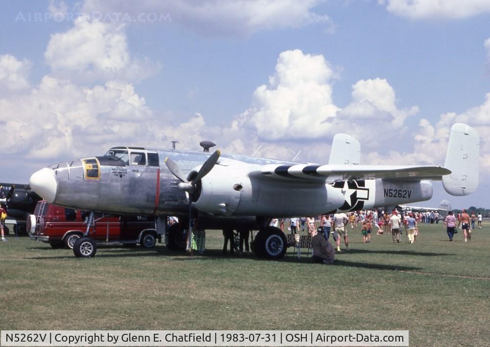 N5262V, 1944 North American B-25J-32-NC Mitchell C/N 44-86785, In the Warbird section for the EAA Fly-in