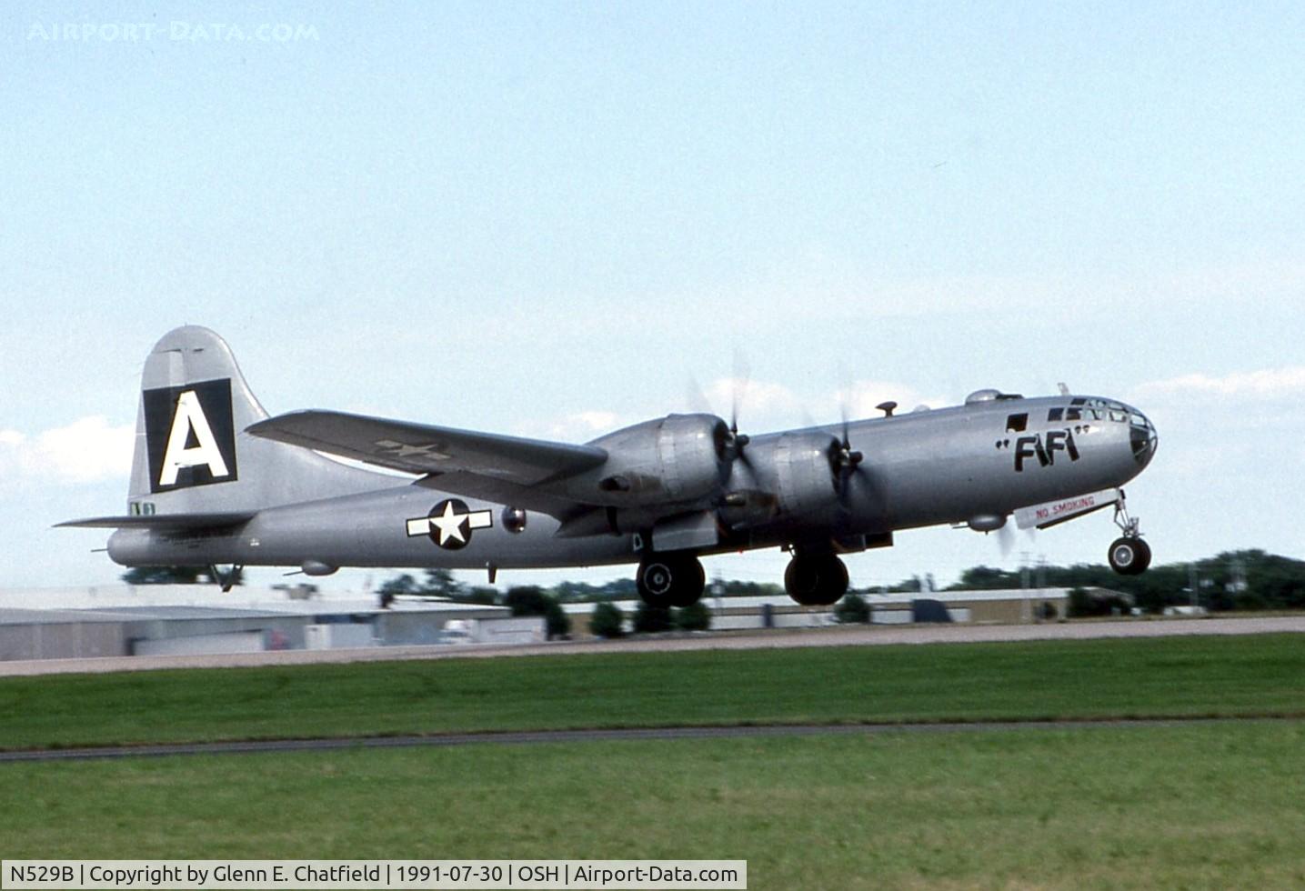 N529B, 1944 Boeing B-29A-60-BN Superfortress C/N 11547, Taking off for the Bomber flight at the EAA Fly-in