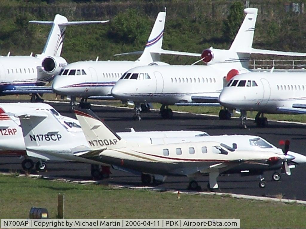 N700AP, 2001 Socata TBM-700 C/N 190, Long range photo - parked on 16/34 with others