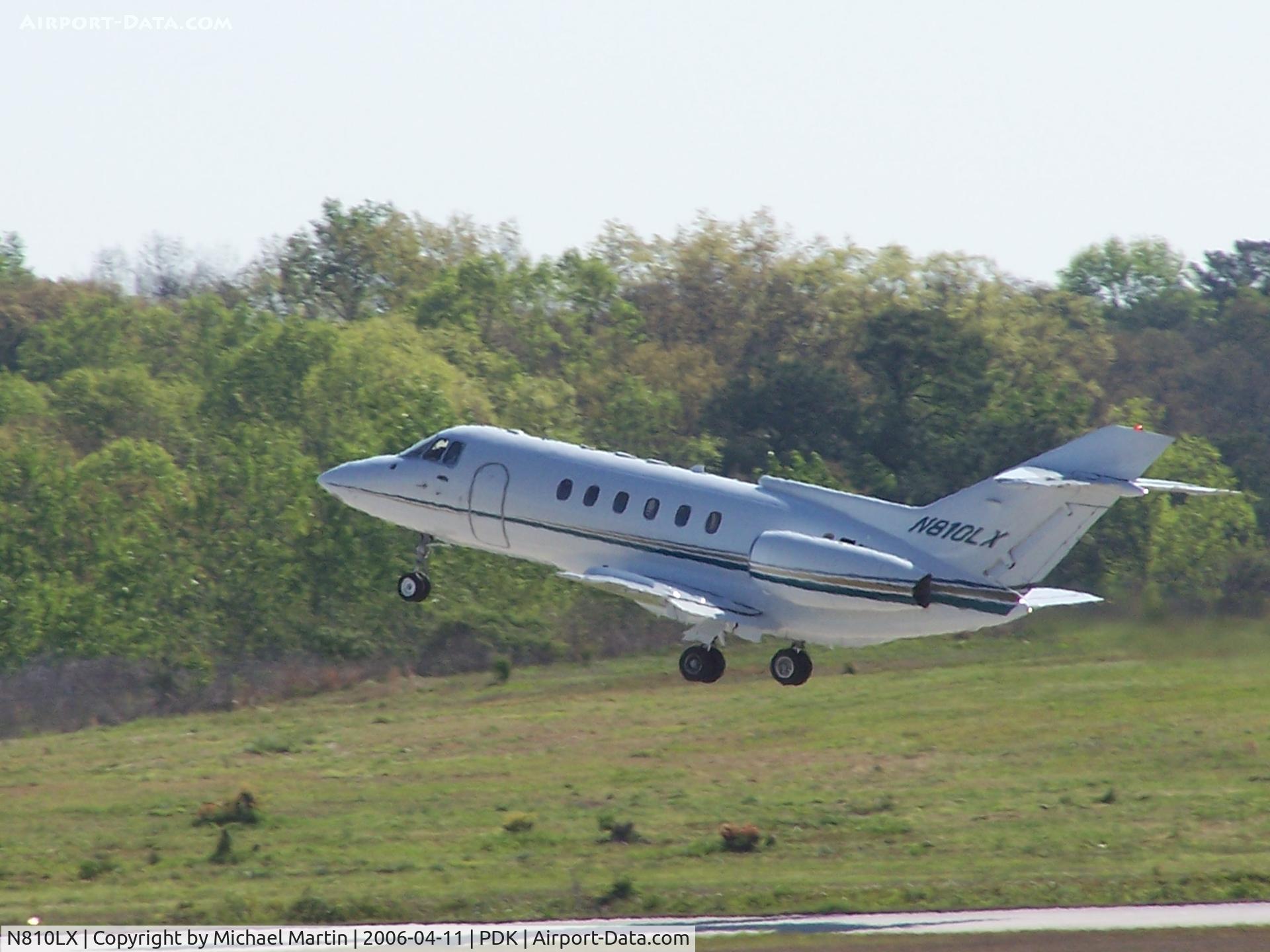 N810LX, 1989 British Aerospace BAe.125 Series 800A C/N 258145, Departing PDK for destinations unknown!