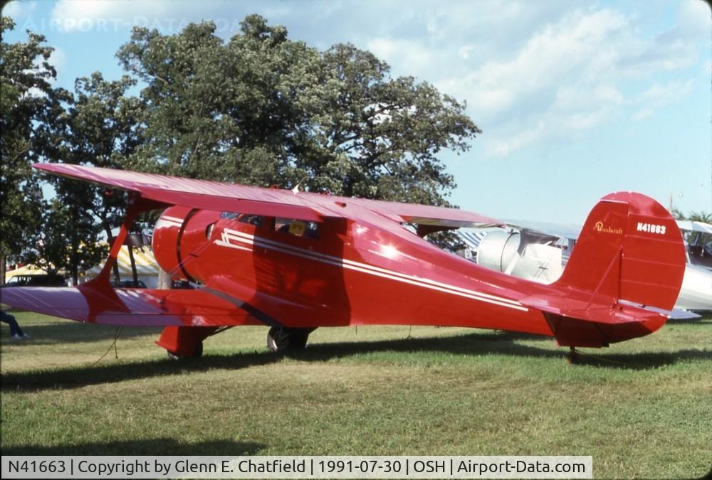N41663, Beech E17L C/N 196, At the EAA Fly-in, ex UC-43D 42-46915