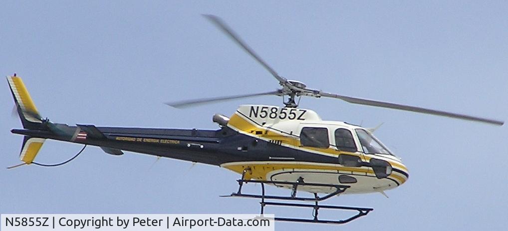 N5855Z, 2001 Eurocopter AS-350B-2 Ecureuil Ecureuil C/N 3518, This one of 4 Helicopters Owned by Electric Authority of Puerto Rico.The fleet: Two AS350 (N5855Z, N5854Z) Two MD530F (N4841Z, N4842Z) and the Biggest AS332 Super Puma N5800Z (unique in the Caribbean)