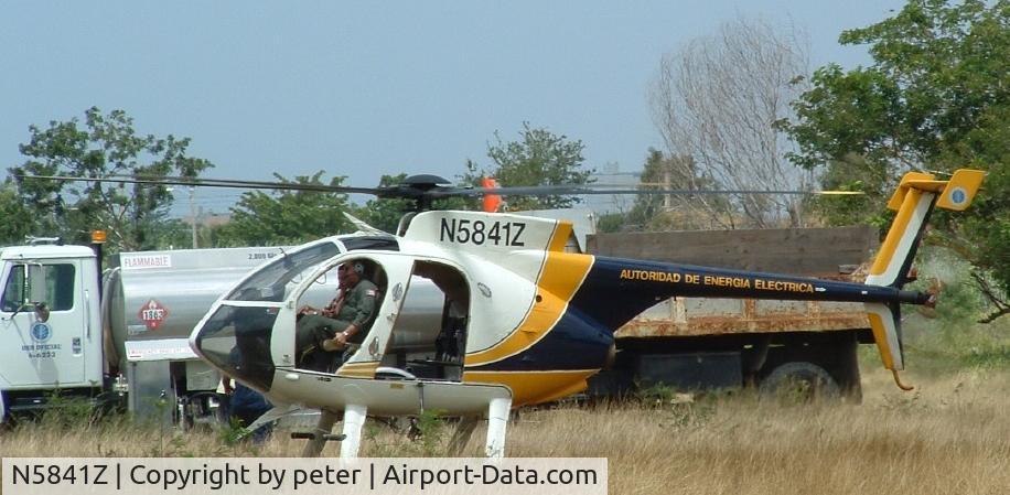 N5841Z, 1999 MD Helicopters 369FF C/N 0135FF, This one of two MD530F Helicopters Owned by Electric Authority of Puerto Rico. The fleet: Two AS350 (N5855Z, N5854Z) Two MD530F (N4841Z, N4842Z) and the Biggest AS332 Super Puma N5800Z (unique in the Caribbean)