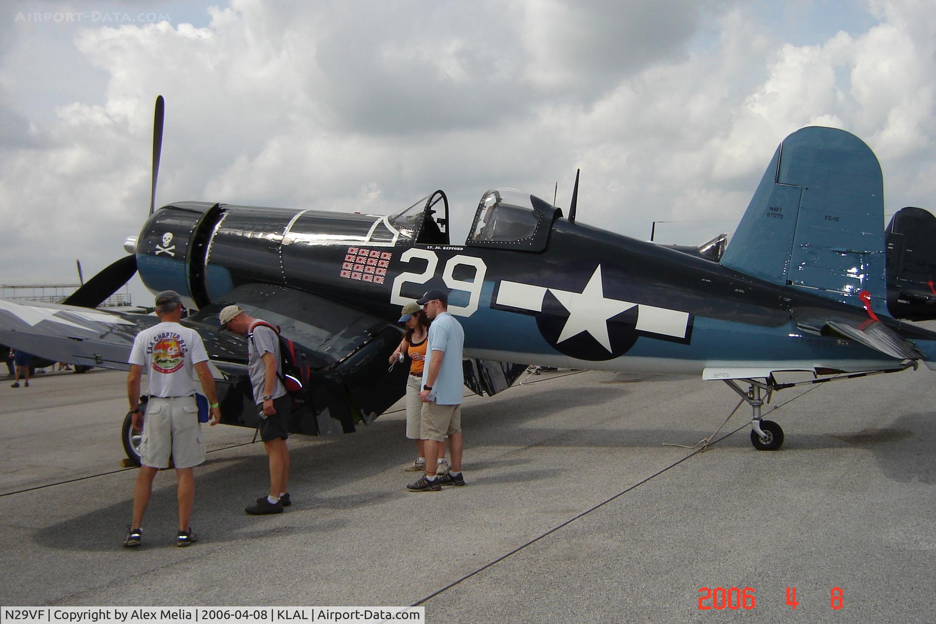 N29VF, 1945 Goodyear FG-1D Corsair C/N 3997, Voughgt F4U-7 Corsair display aircraft at the 2006 Sun 'N Fun fly-in