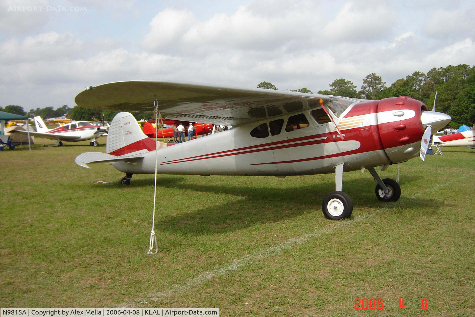 N9815A, 1950 Cessna 195A C/N 7494, Cessna 195 classic at 2006 Sun 'N Fun