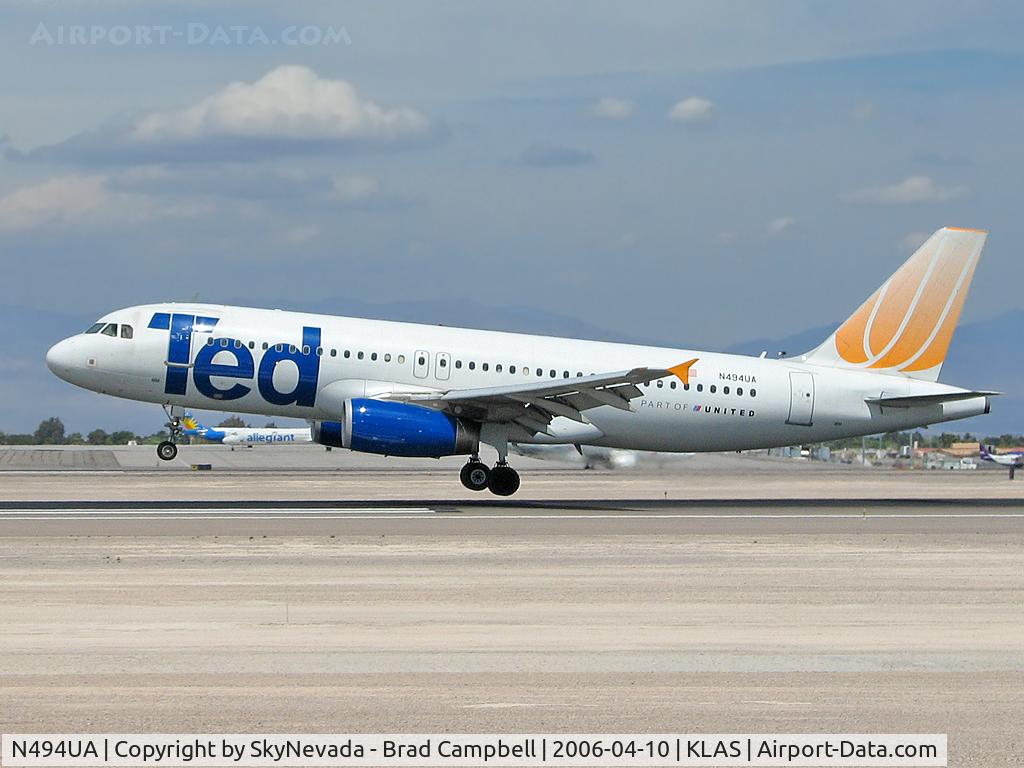 N494UA, 2002 Airbus A320-232 C/N 1840, Ted Airlines / 2002 Airbus A320-232