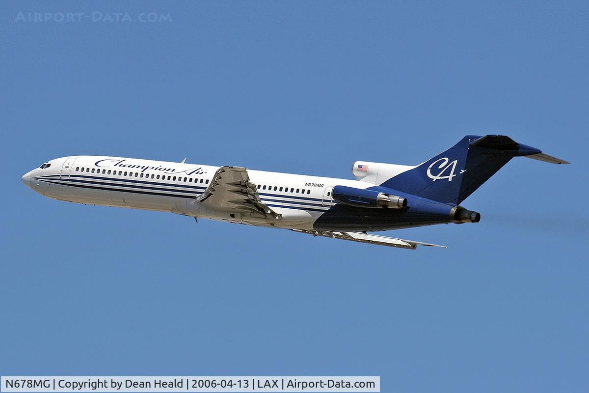 N678MG, 1981 Boeing 727-225 C/N 22555, Champion Air N678MG - 1981 Boeing 727-225 (FLT CCP2010) departing LAX RWY 25R enroute to Boeing Field King Co. Int'l (KBFI).