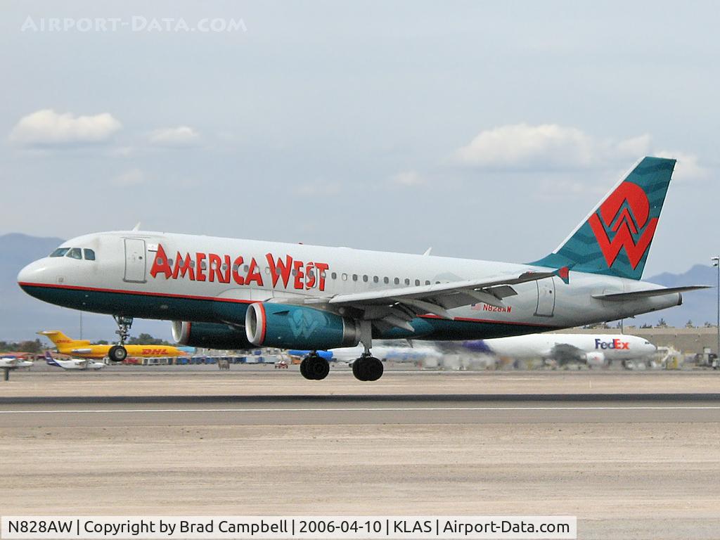 N828AW, 2001 Airbus A319-132 C/N 1552, America West Airlines / Airbus Industrie A319-132