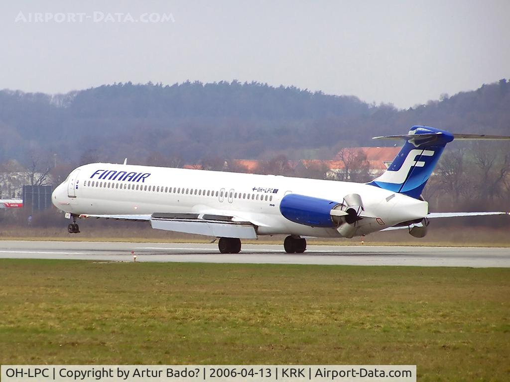 OH-LPC, 1992 McDonnell Douglas MD-83 (DC-9-83) C/N 49965, Finnair - first flight on route Helsinki-Kraków (HEL-KRK)