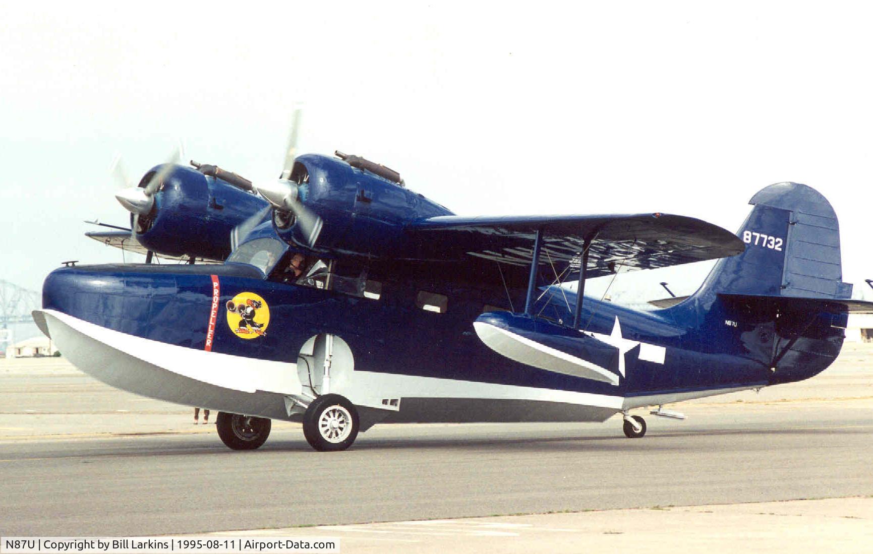 N87U, 1945 Grumman JRF-6 (G-38) Goose C/N B-126, Takeoff trials to board USS Carl Vinson to Hawaii