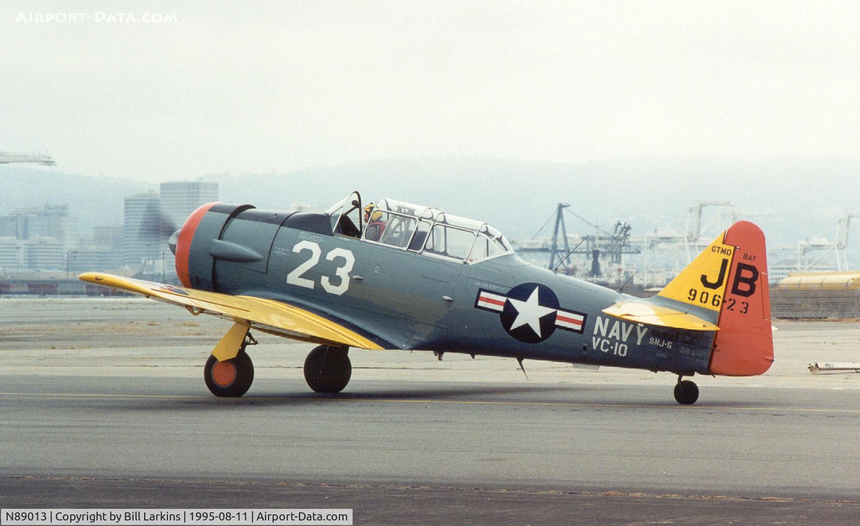 N89013, 1944 North American SNJ-5 Texan C/N 90623, At NAS Alameda