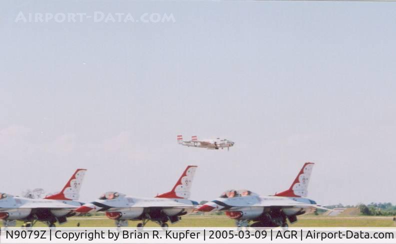 N9079Z, 1944 North American TB-25N Mitchell C/N 108-34009, Low pass over T-birds