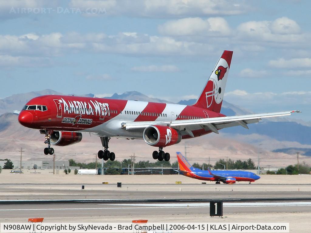 N908AW, 1989 Boeing 757-2G7 C/N 24233, America West Airlines - 'Arizona Cardinals' / 1989 Boeing 757-2G7