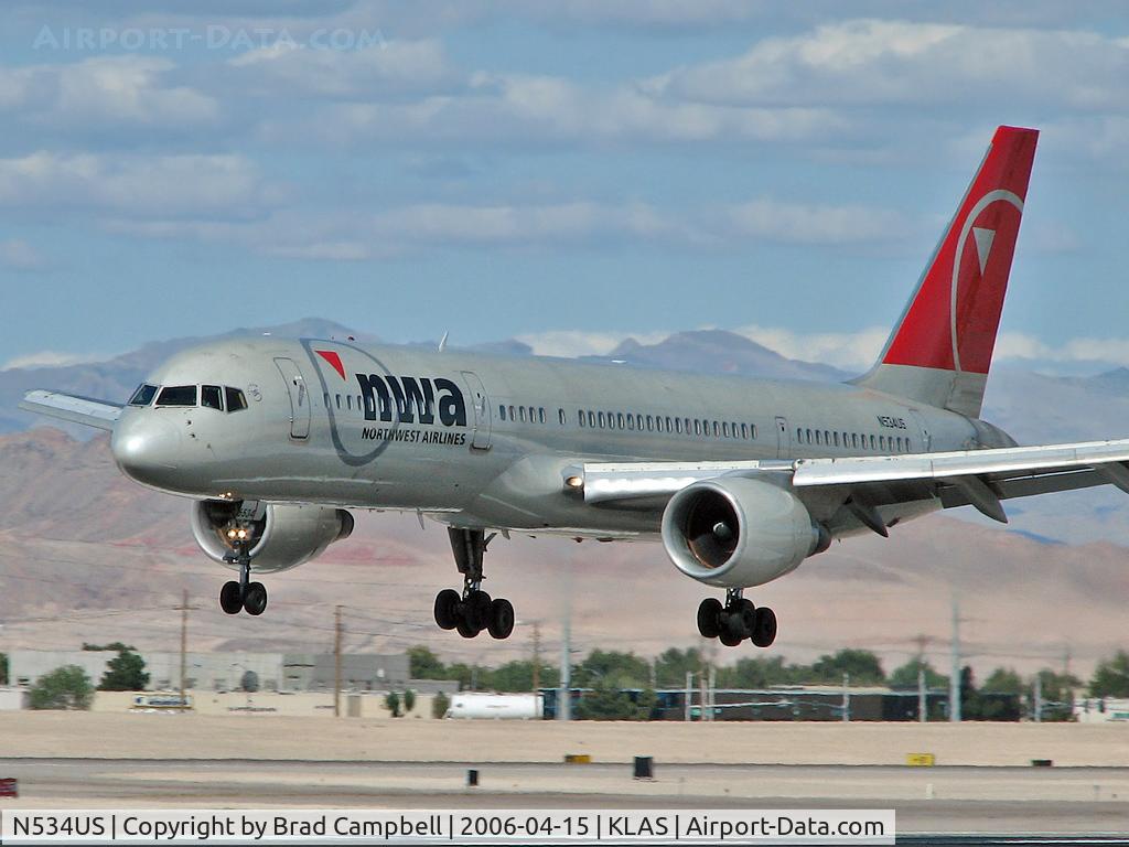 N534US, 1988 Boeing 757-251 C/N 24265, Northwest Airlines / 1988 Boeing 757-251