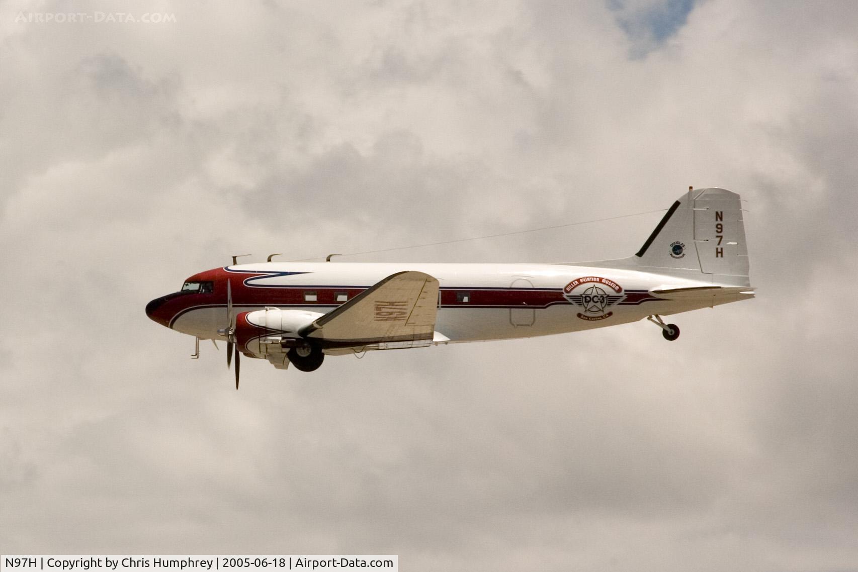N97H, 1945 Douglas DC3C-S1C3G (C-47A) C/N 16865, Airshow demonstraion in San Carlos California