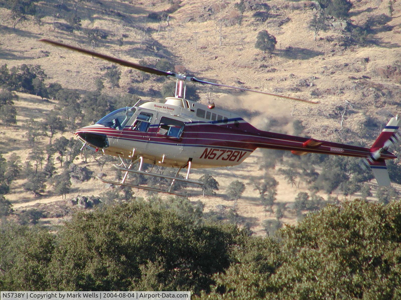 N5738Y, 1980 Bell 206B C/N 3061, Taken at the Baseline heli base 2004