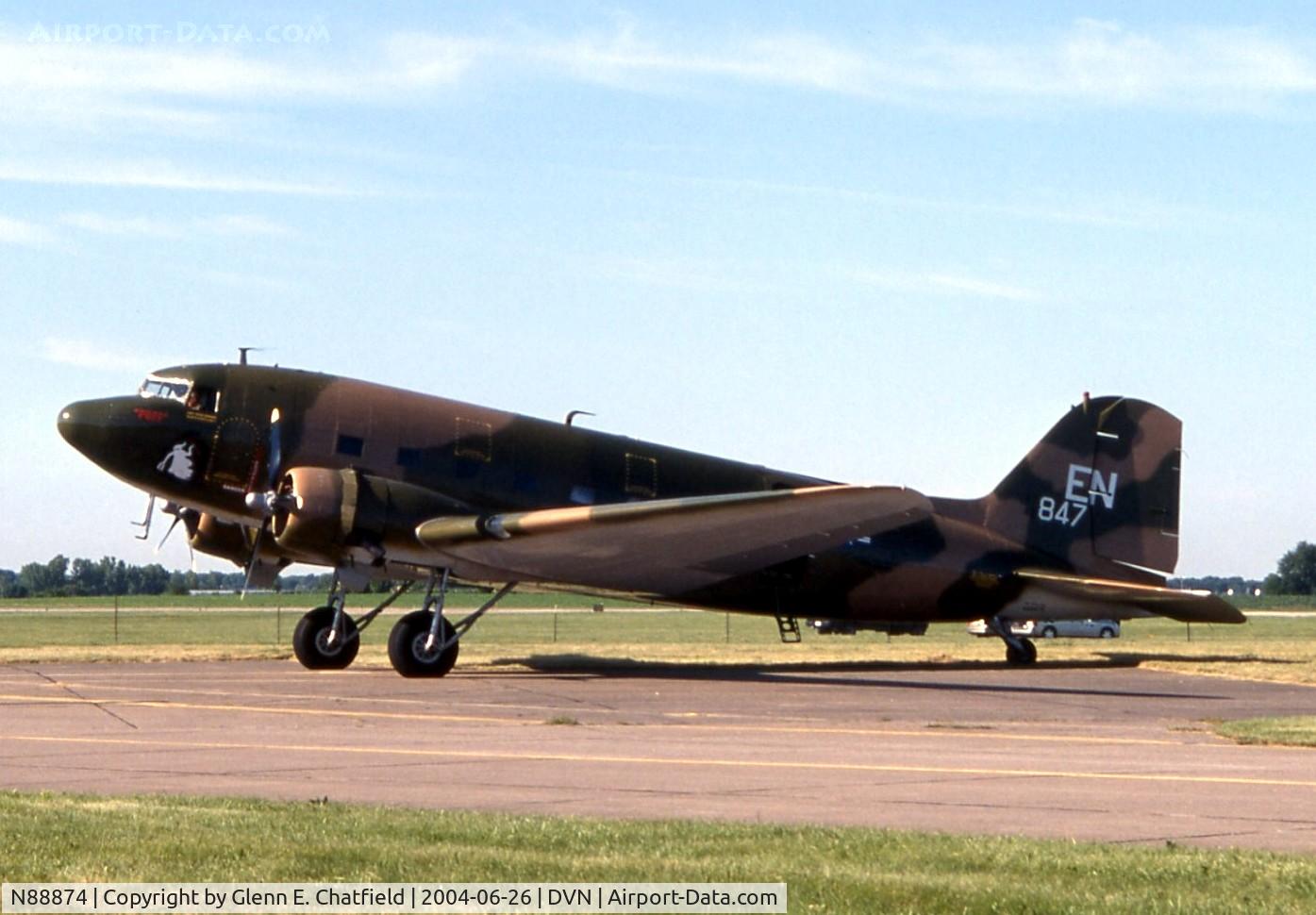 N88874, 1944 Douglas DC3C (C-47A) C/N 12693, D-Day Veteran, C-47A 42-92847 at the Quad Cities Air Show