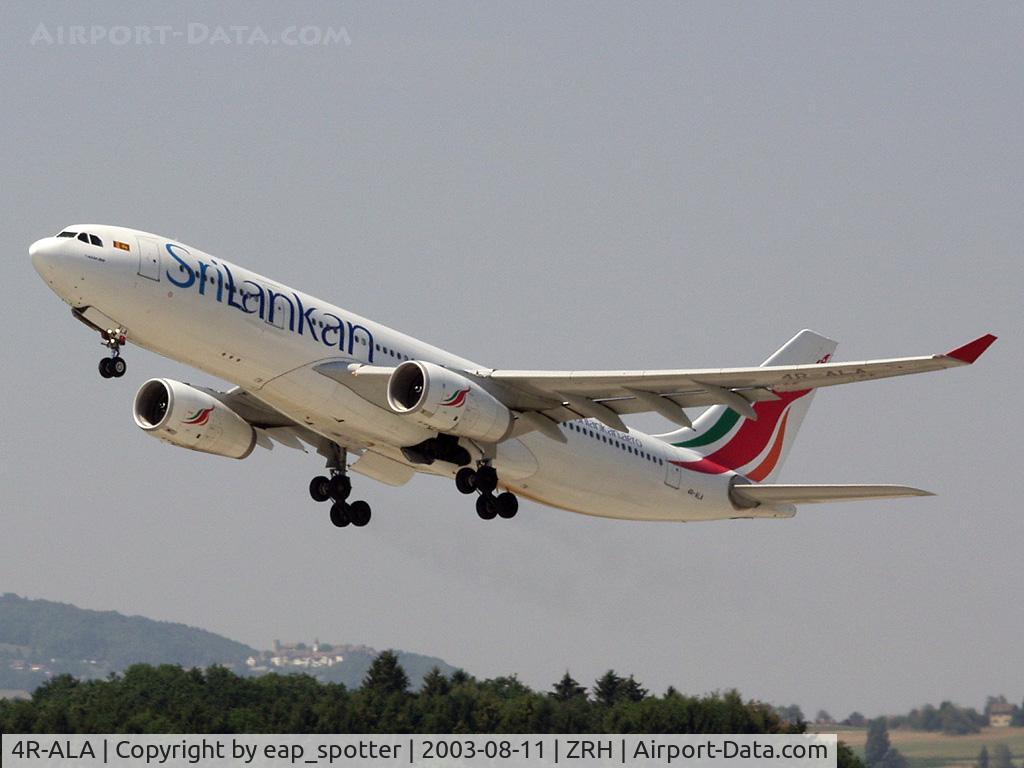 4R-ALA, 1999 Airbus A330-243 C/N 303, Shortly after take-off at ZRH to Colombo