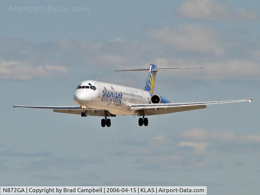 N872GA, 1991 McDonnell Douglas MD-83 (DC-9-83) C/N 53295, Allegiant Air / 1991 McDonnell Douglas Aircraft Co MD 83