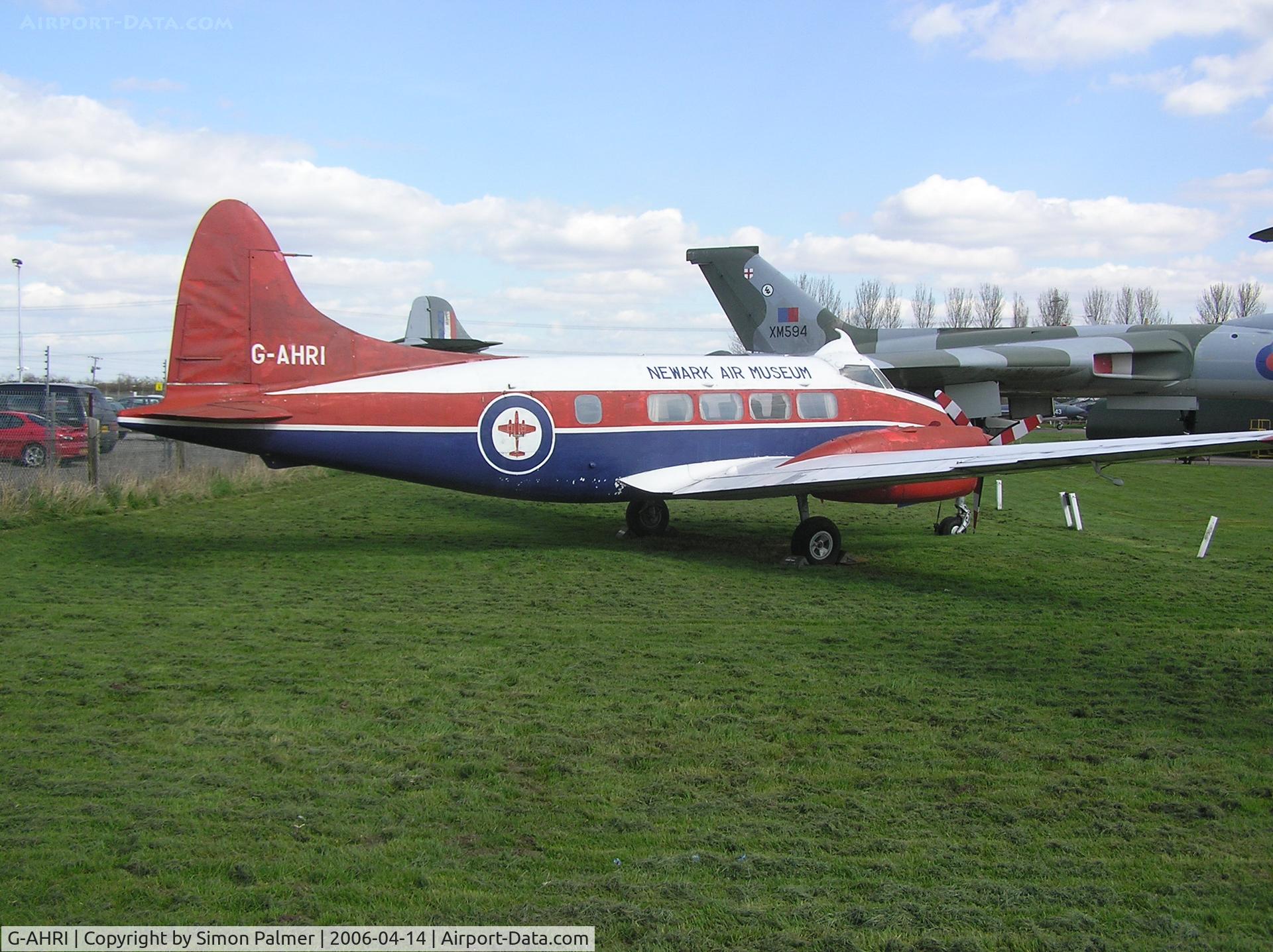 G-AHRI, 1946 De Havilland DH-104 Dove 1B C/N 04008, DH104 Dove preserved at Newark, UK