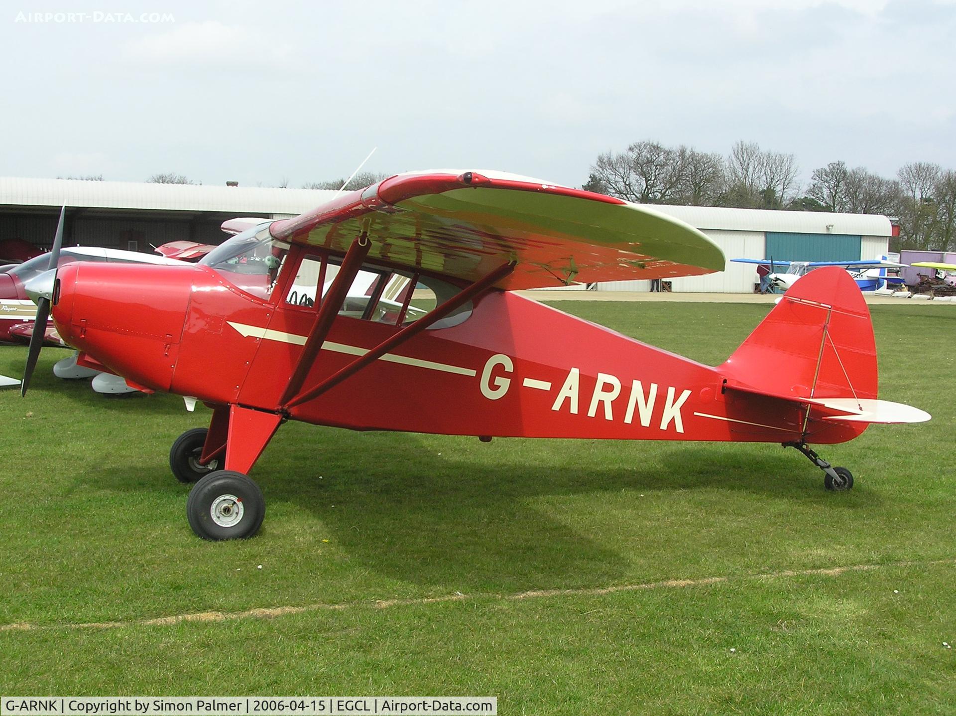 G-ARNK, 1961 Piper PA-22-108 Colt Colt C/N 22-8622, Piper PA-22 converted as taildragger