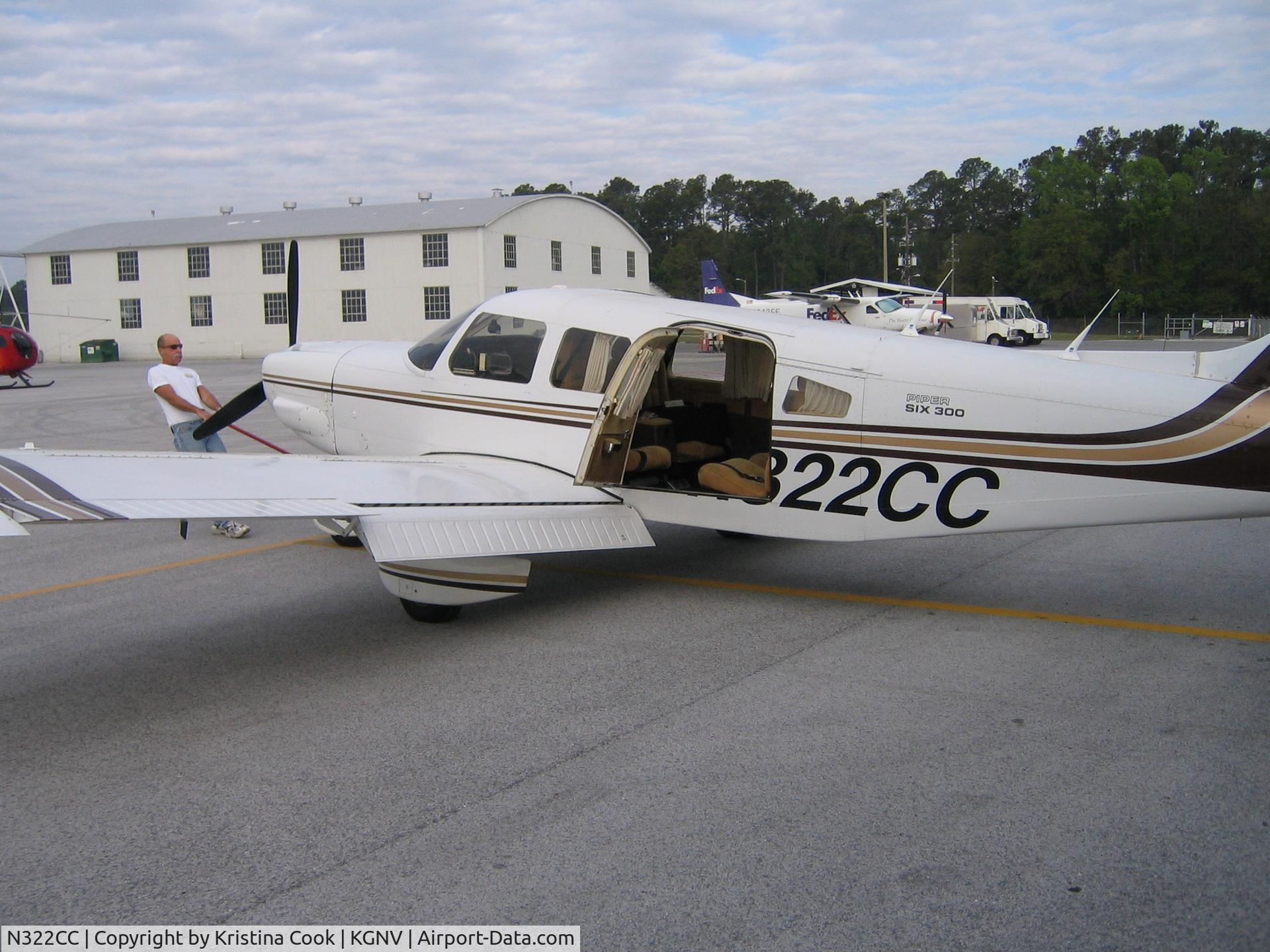 N322CC, Piper PA-32-300 Cherokee Six C/N 32-7940117, Plane being pulled from hanger