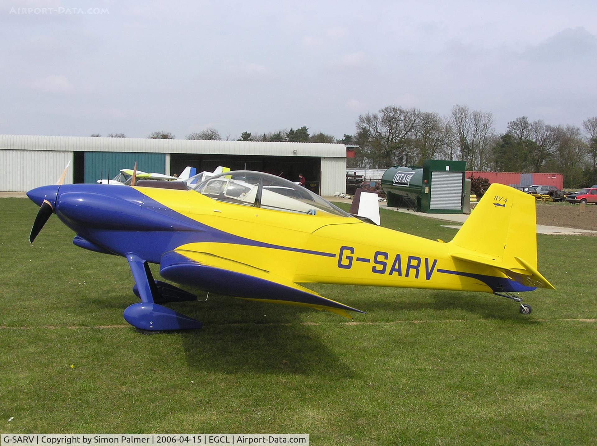 G-SARV, 2002 Vans RV-4 C/N PFA 181-12606, Van's RV-4 at the Fenland Fly-In