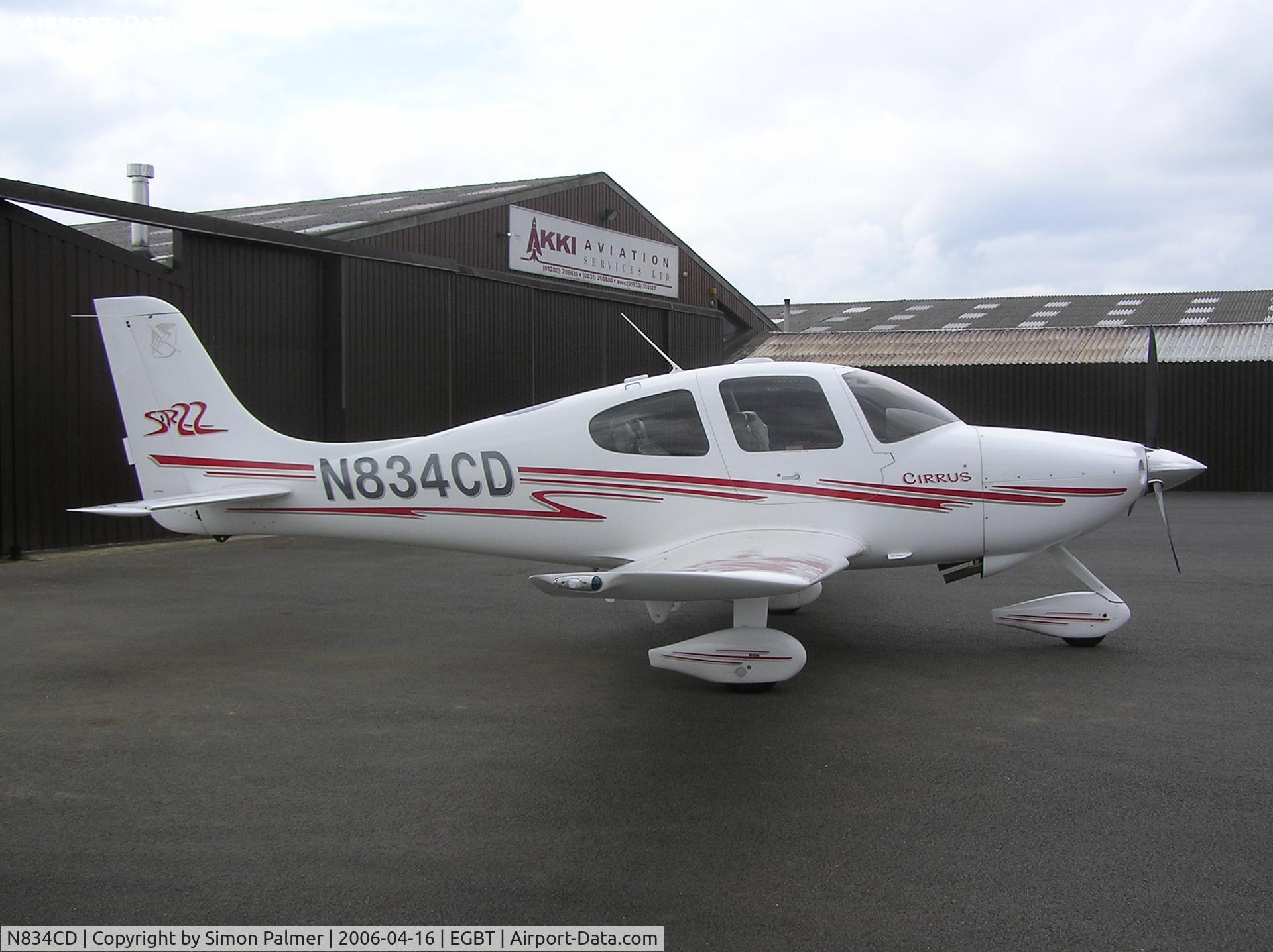 N834CD, 2002 Cirrus SR22 C/N 0168, Cirrus SR22 at Turweston