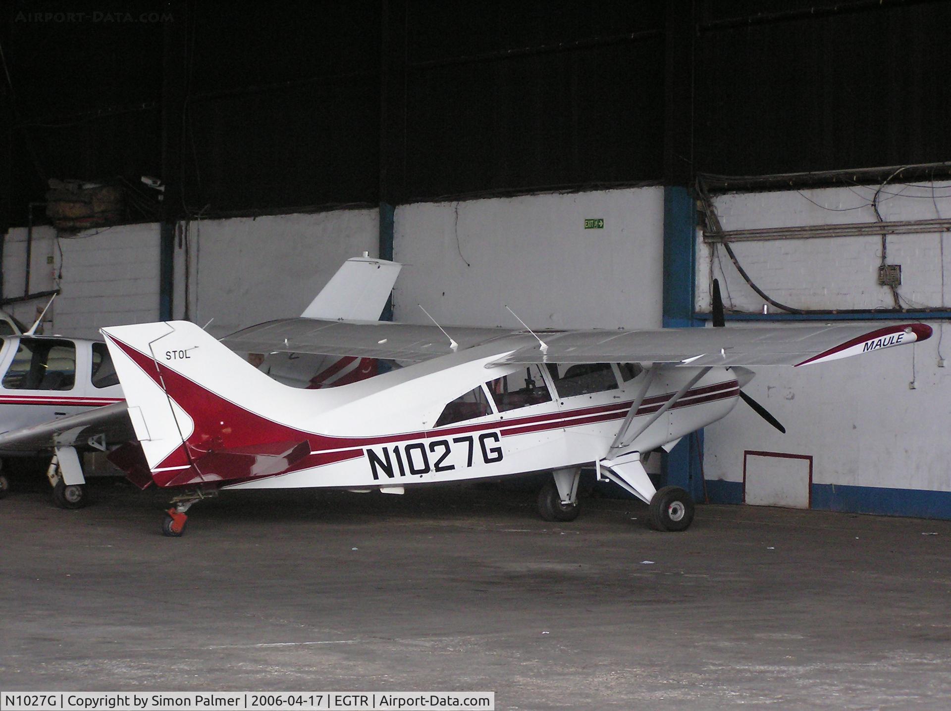 N1027G, 1996 Maule M-7-235B Super Rocket C/N 23032C, Maule M7 in the hangar at Elstree