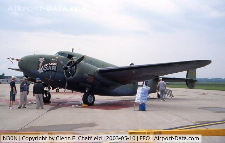 N30N, 1942 Lockheed 18-50 Lodestar C/N 18-2274, C-60A 42-55884, preparing to fly