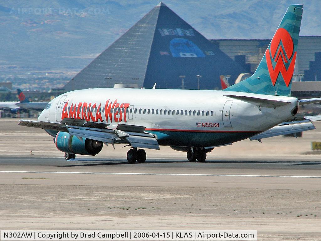 N302AW, 1988 Boeing 737-3G7 C/N 24009, America West Airlines / 1988 Boeing 737-3G7