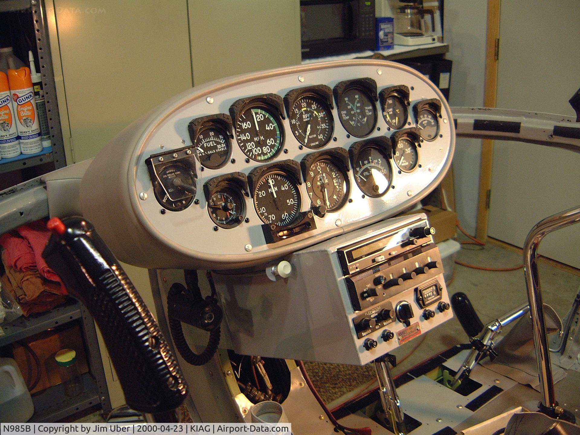 N985B, 1956 Bell 47H-1 C/N 1362, Panel detail