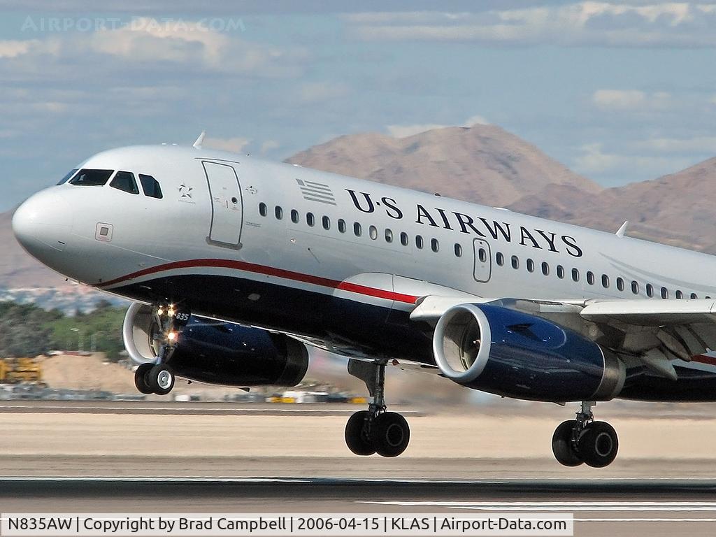 N835AW, 2005 Airbus A319-132 C/N 2458, US Airways /  Airbus A319-132