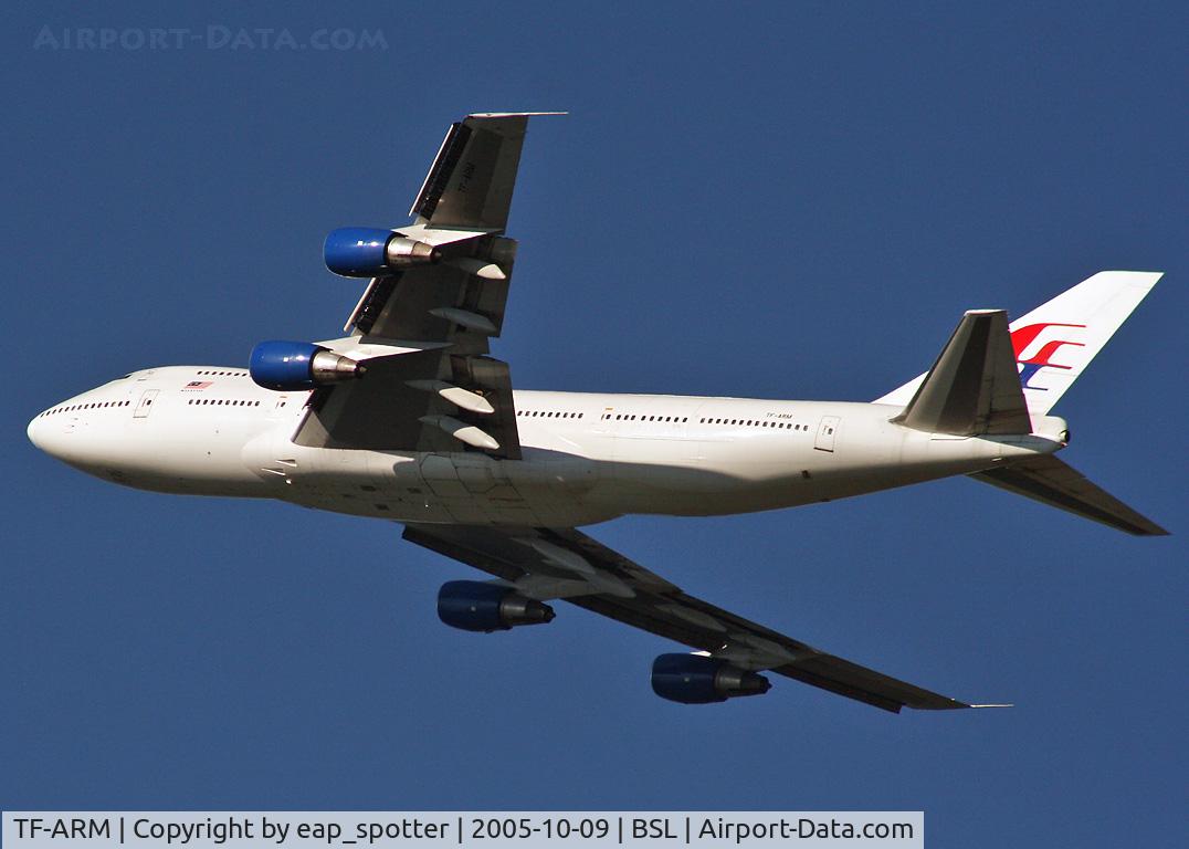 TF-ARM, 1980 Boeing 747-230BF C/N 22363, Departing on runway 16 via Dubai to Malaysia
